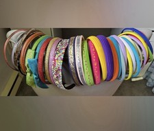 Lot of 34 Girls Headbands, Glitter, Metallic, Bows, Sequins