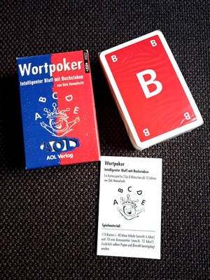 Wortpoker - Intelligenter Bluff mit Buchstaben  Dirk Hanneforth, AOL Verlag NEU