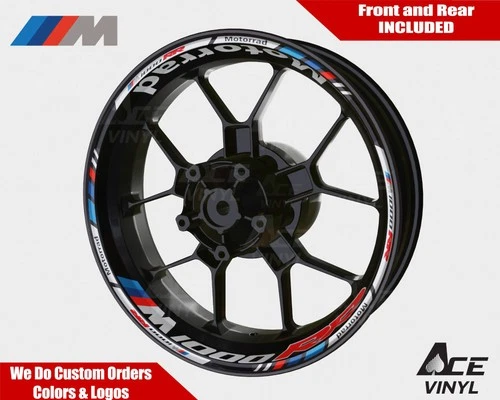 BMW M1000RR White Wheel Decals S1KRR  Rim Stickers S 1000R S1000 RR R XR