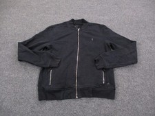 Allsaints Jacket Mens S Black Lightweight Sweatshirt Casual Active Outdoors Logo