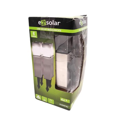Solarleuchte LED Gartenbeleuchtung Schwarz 39 65 cm Set 4 Stück Außenbeleuchtung