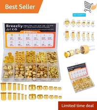 Brass Compression Fittings Assortment Kit for Air Water Fuel Oil Gases