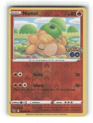 Numel 013/078 Common Pokemon GO Pokemon Reverse Holo Near Mint