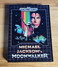 Michael Jackson's Moonwalker - Game Cartridge, Manual, Case Sega Mega Genesis MD