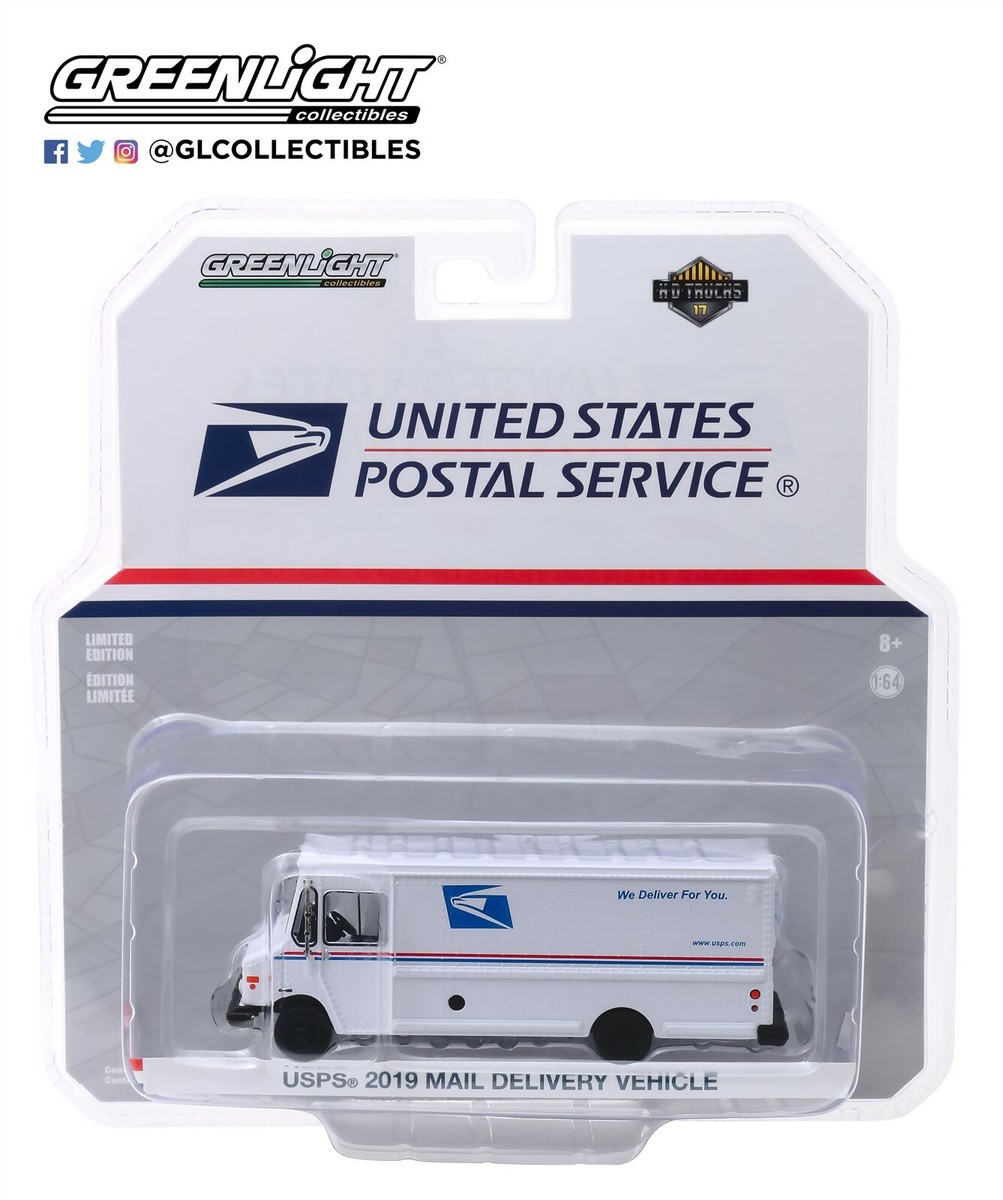Greenlight 1:64 HD Trucks 2019 Mail Delivery Vehicle USPS White
