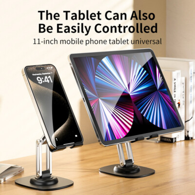 360° Desktop Stand Desk Phone Holder Mount Cradle For Mobile Tablet iPad iPhone