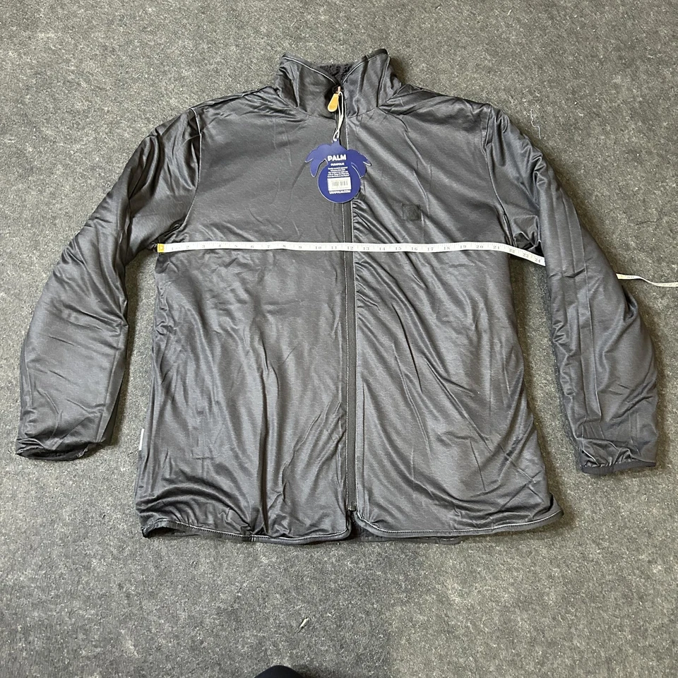 Jaqueta Sherpa Masculina Reversível EUA Palm Zíper Completo, Tamanho Grande, Blackout Night Wave - Imagem 4 de 4