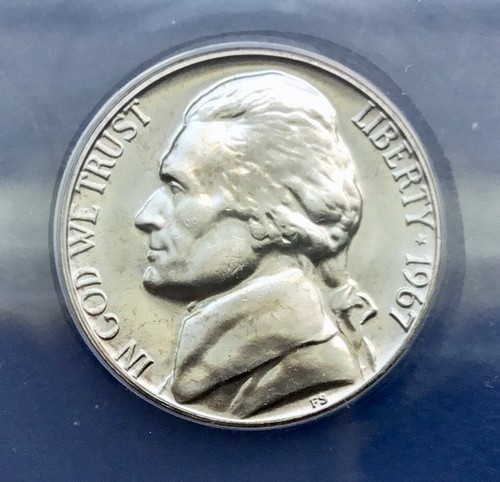 1967 5c Jefferson SMS Nickel ANACS SP 68 - Picture 3 of 6