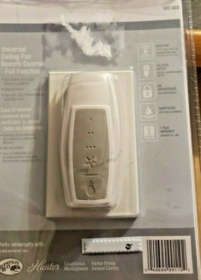 Hampton Bay Hunter Universal Ceiling Fan Remote Control Full