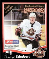 Christoph Schubert 2005-06 Binghamton / Ottawa Senators Then and Now