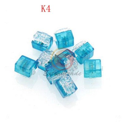 100x 4 Telephone Telecom Cable K4 Wire Connector Network Cable Terminal #WD1