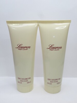 RALPH LAUREN LAUREN GENTLE EXFOLIATING FOAM 3.4 OZ (LOT OF 2)