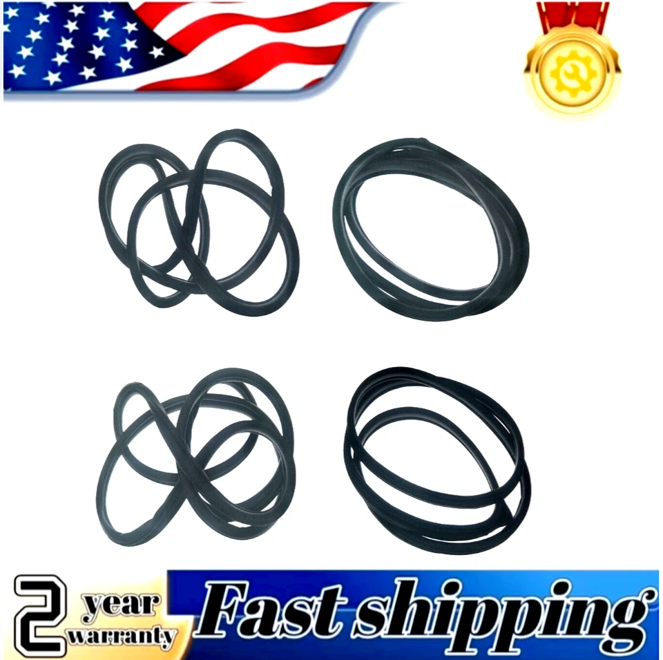 4 PCS Door Rubber Weatherstrip Seal On Body For Honda Accord Sedan 2013-2017 - Image 2 of 4