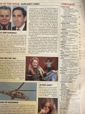 1980 Jan 7 Newsweek Magazine A Star For The '80s Meryl Streep