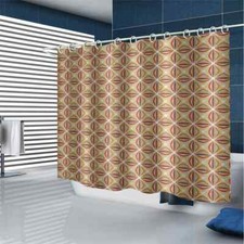 Diamond Cross Lattice 3D Shower Curtain Waterproof Fabric Bathroom Decoration