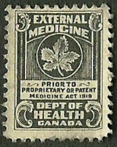 CANADA 1909 -1919 Very Fine MNH Revenue Medicine Stamp Scott # FM2 CV 6.00$ - Afbeelding 1 van 3