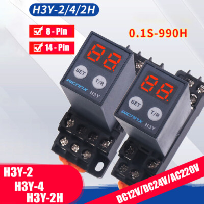 Digital Zeit Taktgeber Relais LED Anzeige Zeitrelais Modul 12/24V/220V 0.1S-990H
