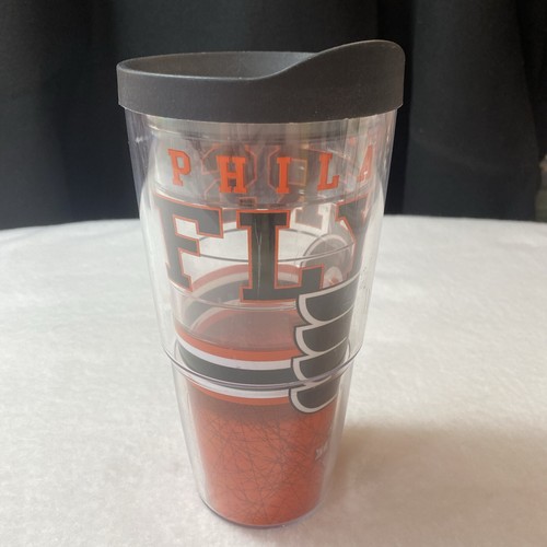 TERVIS Philadelphia Flyers Logo Hockey Insulated Tumbler Cup 24 Oz Black Lid