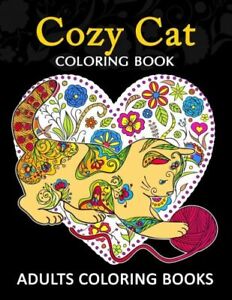 Adults Coloring Book  Cozy  Cat  coloring book  9781975875589 