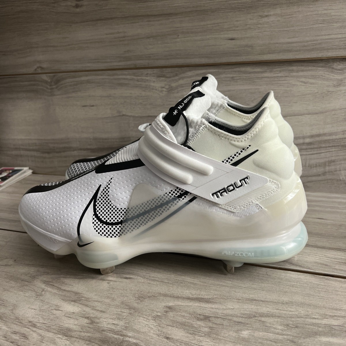 Nike Force Zoom Trout 7 White Black Baseball Cleats CI3134-102 Mens Size 13 Nike Force Zoom Trout 7 Baseball Cleats White Black CI3134  main image 3