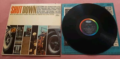 Shut Down LP Capitol T 1918 Beach Boys Cheers Super Stocks Piltdown Men vg