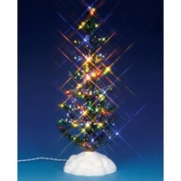 Lemax 54950 - Lighted Pine Tree, Multi, Large, (4.5V) Weihnachtsdorf Neu