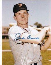 JACKIE BRANDT  SAN FRANCISCO GIANTS   ACTION SIGNED 8x10