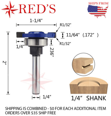 Tideway Carbide PRO WL0002 11/64'' FLOORING TONGUE & GROOVE 1/4 shank router bit