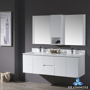 35+ Wall Mount Double Sink Vanity