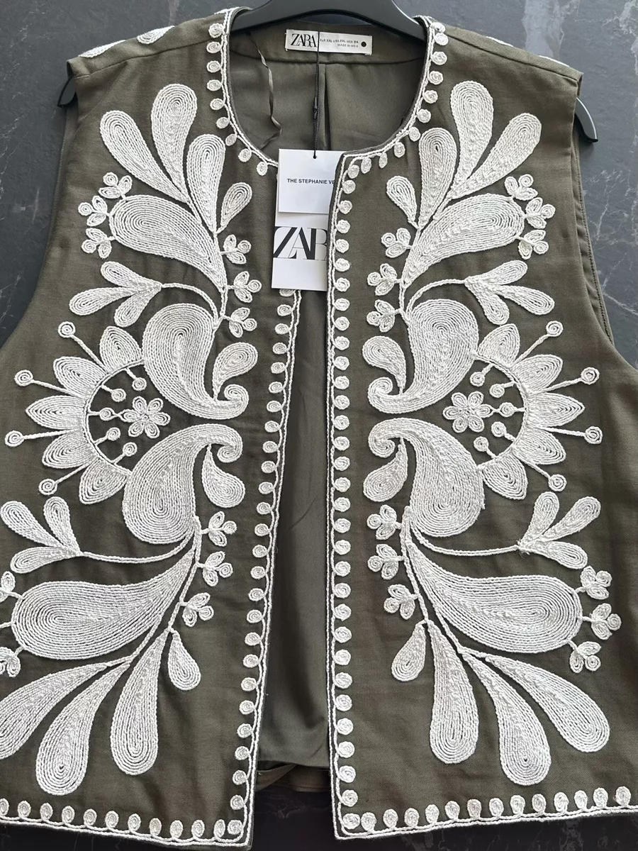 Gilet brodé zara new arrivals