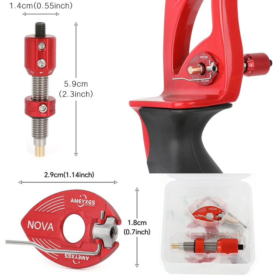 Recurve Bow Arrow Rest Side Cushion Plunger Screw Longbow Archery Hunting RH LH - Image 2 of 4
