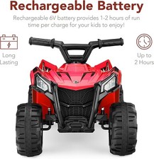 6V Kids ATV 4 Wheeler Quad Car Off-road Ride on Toy 1.8 MPH Max-speed