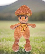Large 16" Mushroom Amigurumi Crochet Doll   Handmade