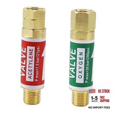 Oxygen Acetylene Flashback Arrestors Set, Torch End G-1 Set
