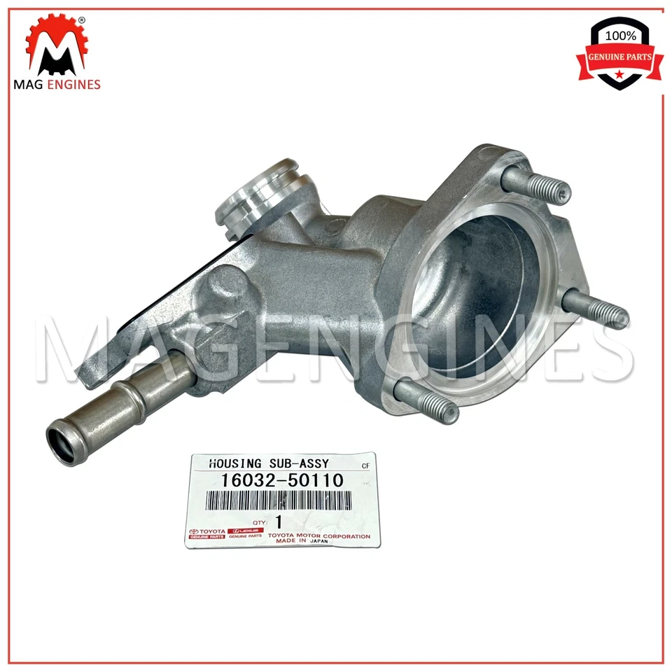 16032-50110 CARCASA DE ENTRADA DE AGUA ORIGINAL OEM TOYOTA LEXUS 1603250110 Foto 4 de 4