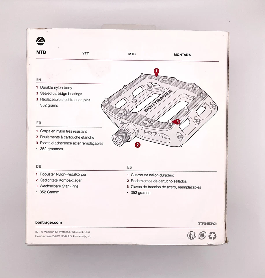 Bontrager Line Elite Pedals - Pair - Black - Bike Pedals - Bontrager 567615  - Image 4 of 4