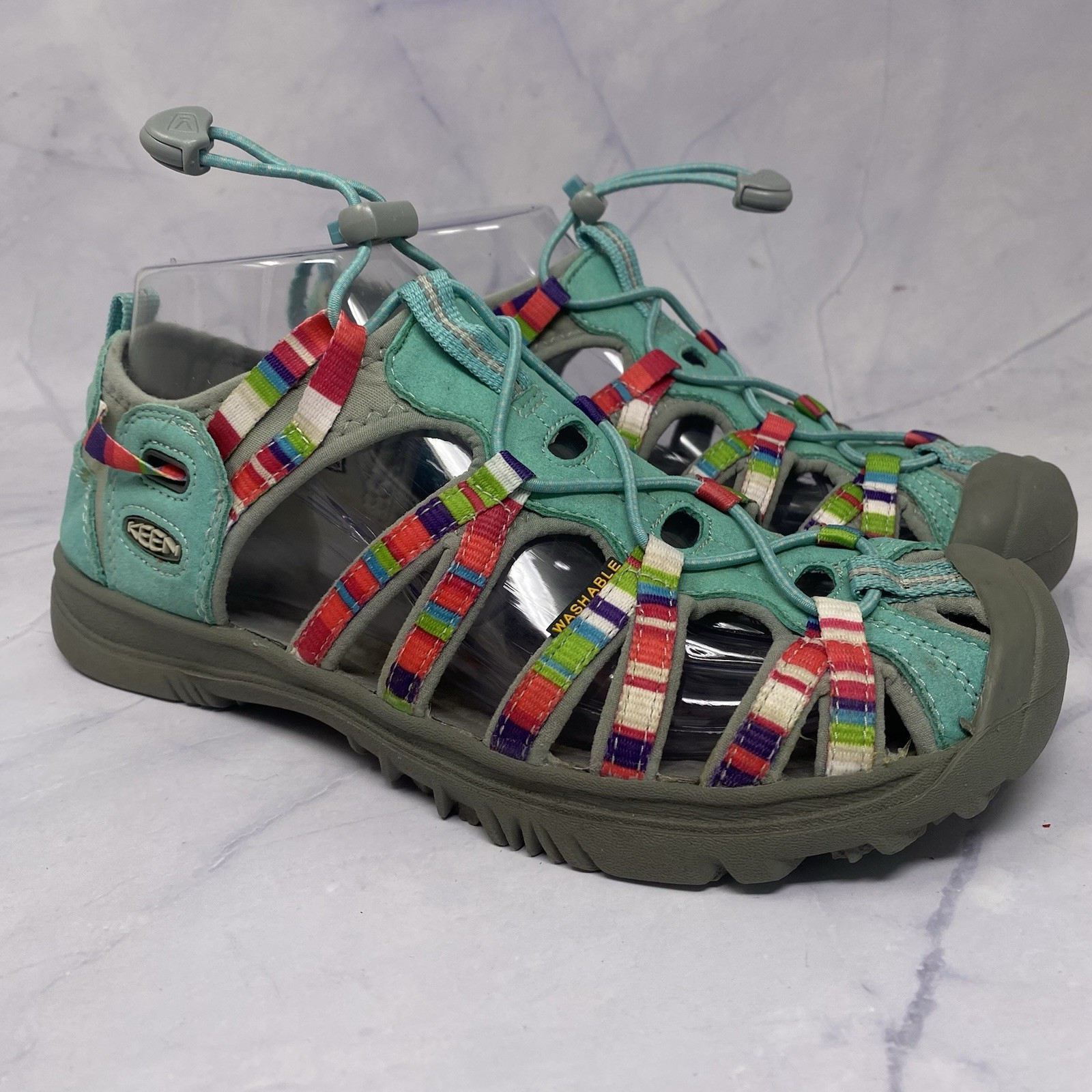 Keen Whisper Sandalo Sportivo Raya Fusion Multicolore Sandali Idro Ragazze Giovani Taglia 6