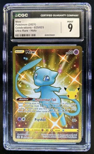 2021 Pokemon SWSH Celebrations Mew #025/025 CGC 9