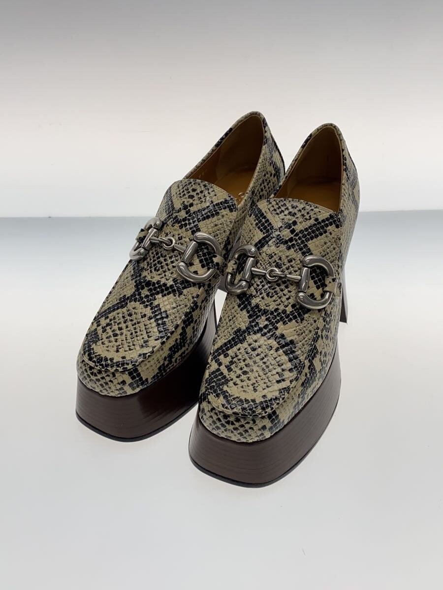 Gucci Python Bit Pumps 35 Beg Leather 715138 JJi17 - image 2