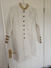 Men's Sherwani  wedding suit Indian Pakistani White