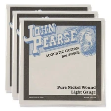 Acoustic Strings Pure Nickel Light 12-54 (3 Pack Bundle)