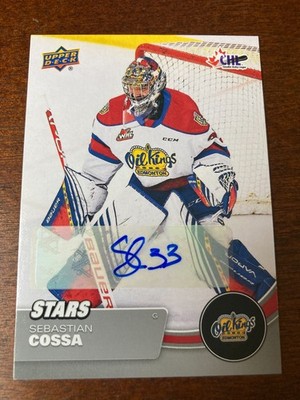 Sebastian Cossa Auto 2021-22 Upper Deck AHL Autograph