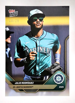 2025 Topps NOW Julio Rodriguez Gold Foil /25 Mariners OD-131 KM2