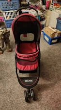 Regal Plus Lightweight 4 Wheel Foldable Dog Pet Stroller Raspberry Sorbet Pink