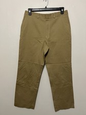Farah Mens Vintage 34X30 Beige Tan Khaki Dress Slacks Pants Career Business
