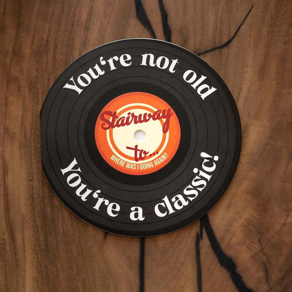 Funny Birthday Gift for Men and Women - for the Record Vinyl Birthday Card with - Image 2 of 4