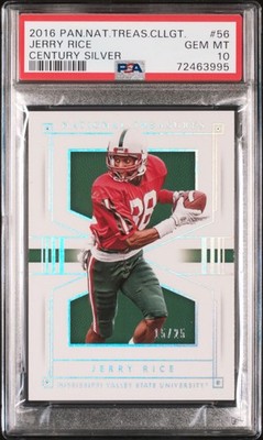 2016 NATIONAL TREASURES COLLEGE CENTURY SILVER #56 JERRY RICE 15/25 PSA 10