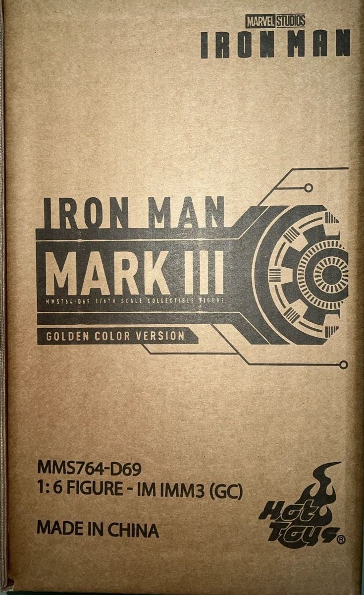 Iron Man Mark 3 III Color Dorado Exclusivo 1/6 Action Figure MMS764D69 Hot Toys