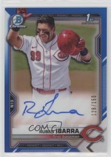 2021 Bowman Draft Chrome Pick Blue Refractor /150 Ruben Ibarra #CDA-RI Auto s3g