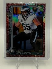 2025 Topps Chrome Football Lane Johnson Leather Football Refractor #246 Eagles